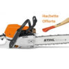 TRONÇONNEUSE STIHL MS 362 C-M AVEC 2 CHAINES D'ORIGINE ET UNE HACHETTE DE BUCHERON STIHL AX6