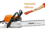 TRONÇONNEUSE STIHL MS 400 C-M AVEC 2 CHAINES D'ORIGINE + HACHETTE DE BUCHERON